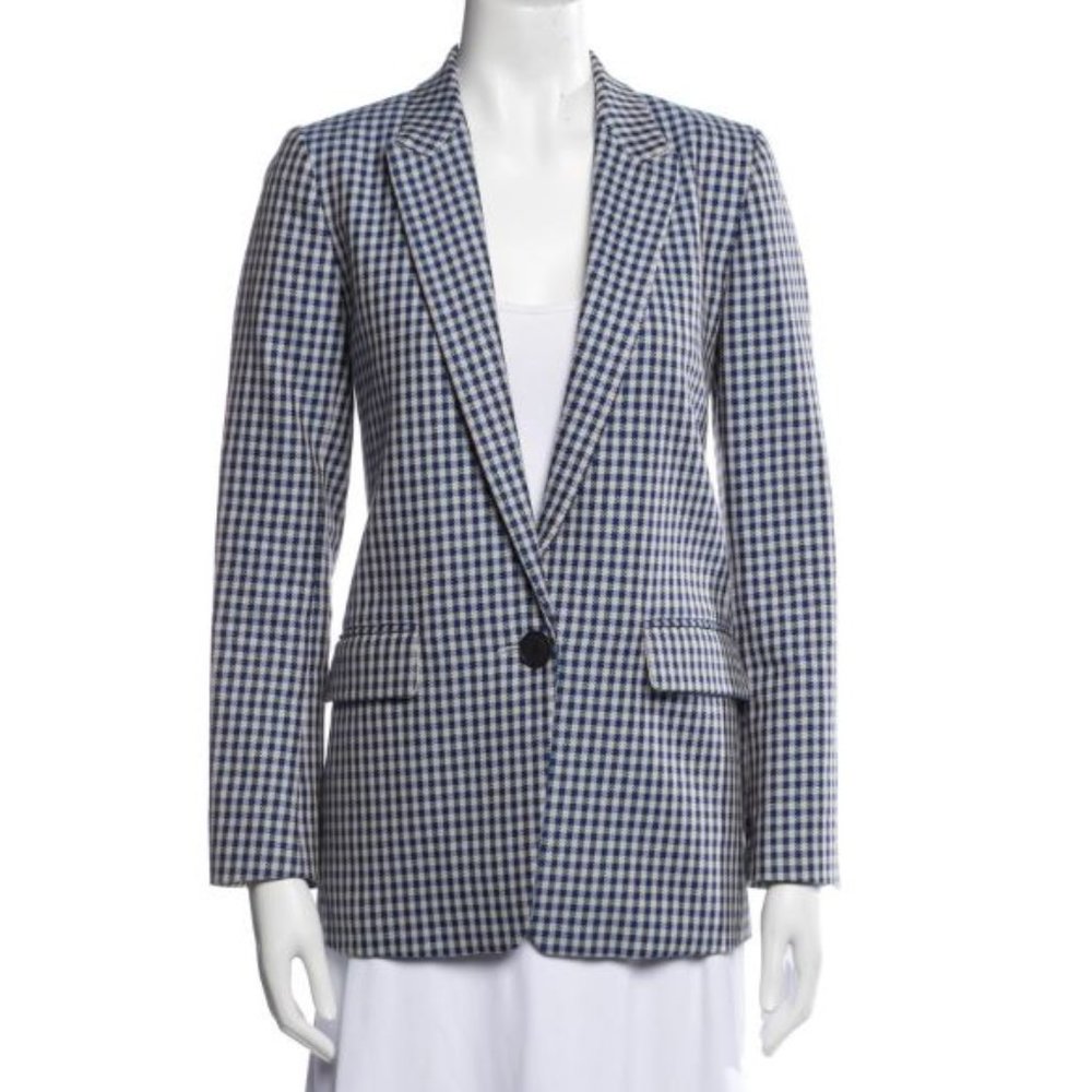 Sandro Plaid Print Blazer Size S